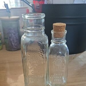 Clear Glass Honey Jars with Cork